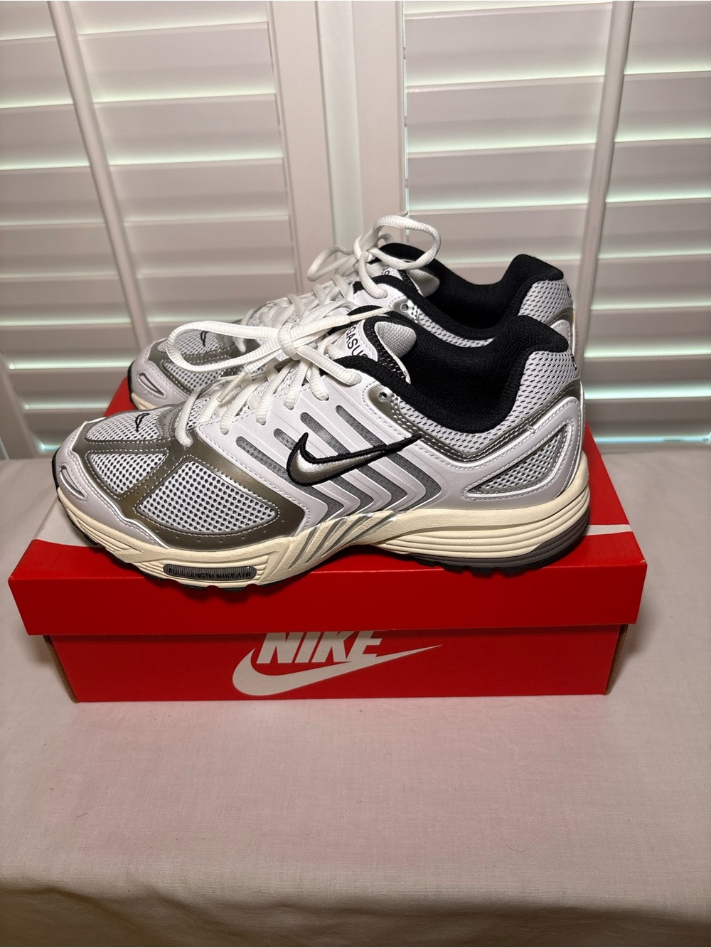 Nike Air Pegasus White and Black Athletic Sneakers